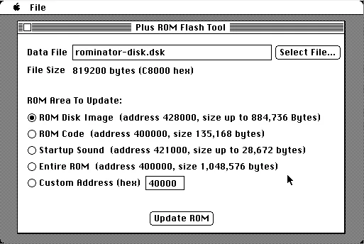 Plus ROM Flash Tool settings